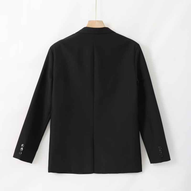 Casual ανδρικό σακάκι blazer, κορεατικού στυλ, μοντέρνο ελαφρύ blazer σε γραμμή με δύο κουμπιά, notched lapel, πολυεστερική μίξη, μονόχρωμο, μακριά μανίκια, άνετη εφαρμογή για εργασία.