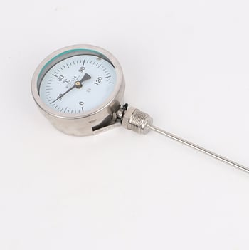 WSS-301 bimetál hőmérő, 0–100°C, 316L, Ø150×200 mm