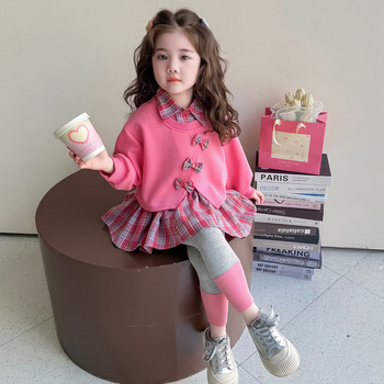 Lányoknak szóló pulóveres szett, tavasz 2026, divatos két részes öltözet