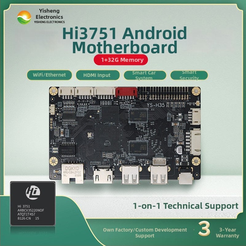 HiV3751 V352 HiSilicon Android alaplap LVDS kijelző interfésszel reklámgépekhez / digitális jelzőtábla 1+8G