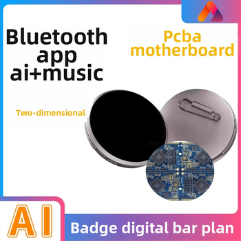 AI elektronikus kijelzővel ellátott jelvény Bluetooth és Wi-Fi-val, 2D medalion elektronikus jelvény PCBA, hardveres és szoftveres áramkörök vezérlő alapja