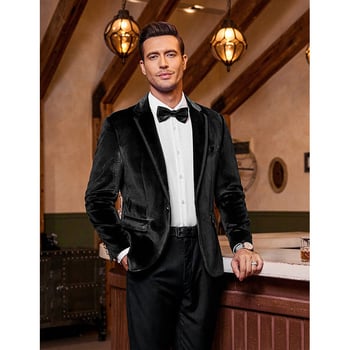 Ανδρικό slim-fit σακάκι από corduroy, άνοιξη–φθινό, casual κοστούμι με γιακά, μονό κουμπί, σχέδιο color-block, ανθεκτικό στις ζάρες