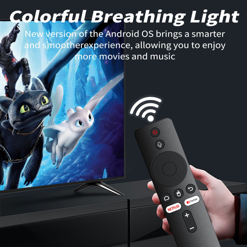 Tv3Pro Android 10 cutie TV, player media 4K, Wi‑Fi dual-band, Bluetooth, 2GB RAM, 16GB ROM