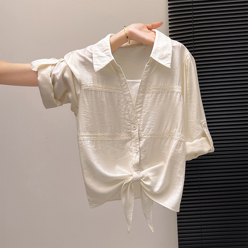 Női hosszú ujjú patchwork blúz, látszólag két részből álló, kardigán-stílusú felső, elegáns és fiatalos