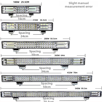 LED λωρίδα φωτός αυτοκινήτου με προβολέα και φώτα μπάρ, 12–24V υψηλής έντασης, υψηλό/χαμηλό φως, στροβ φωτισμός