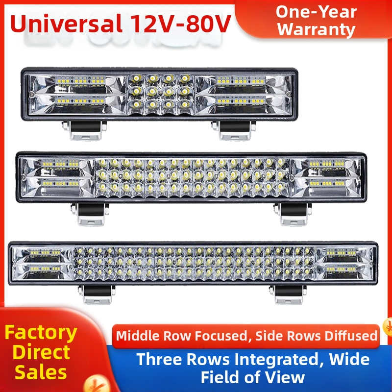 LED svetelný pás do auta s bodovým a rampovým svetlom, 12 – 24 V, vysokosvietivé svetlomety, diaľkové/stretávacie svetlá, stroboskop
