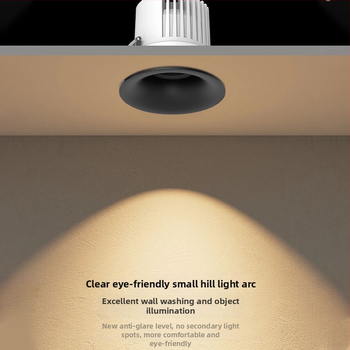 LED ενσωματωμένος προβολέας για ξενοδοχεία, εμπορική και οικιακή χρήση, αντιθάμπωμα φωτισμός φόντου τοίχου, αλουμινένιο σώμα, 9W, 3000-6000K