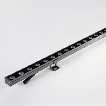 LED φως πλύσης τοίχου εξωτερικού χώρου, 18W, DC24V, γραμμικό, αλουμίνιο, δέσμη 60°, IP65, 3000K, CRI80