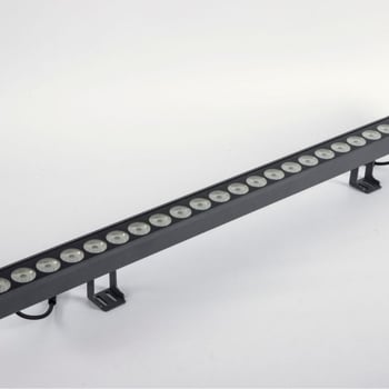 LED φως πλύσης τοίχου εξωτερικού χώρου, 18W, DC24V, γραμμικό, αλουμίνιο, δέσμη 60°, IP65, 3000K, CRI80