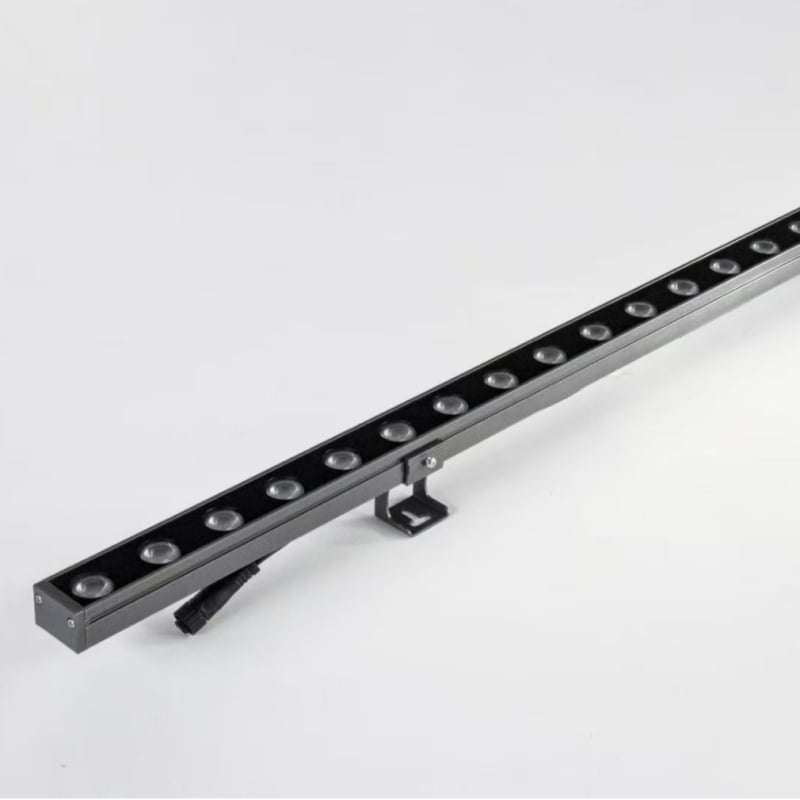 LED φως πλύσης τοίχου εξωτερικού χώρου, 18W, DC24V, γραμμικό, αλουμίνιο, δέσμη 60°, IP65, 3000K, CRI80