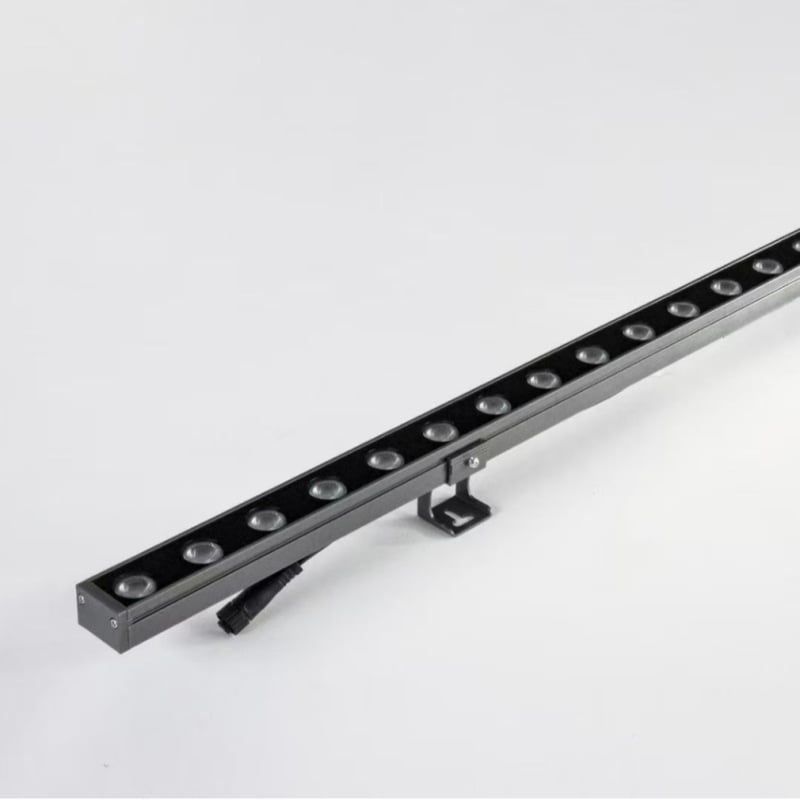 LED φως πλύσης τοίχου εξωτερικού χώρου, 18W, DC24V, γραμμικό, αλουμίνιο, δέσμη 60°, IP65, 3000K, CRI80