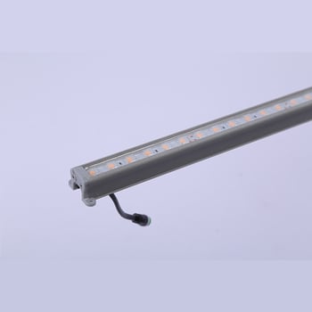 Εξωτερικό αλουμινένιο LED λωρίδα φωτισμού, IP65, 24V DC, υψηλής φωτεινότητας λευκό και κεχριμπαρένιο φως, για περιγράμματα κτιρίων και προσόψεων εισόδων