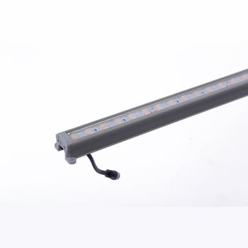 Εξωτερικό αλουμινένιο LED λωρίδα φωτισμού, IP65, 24V DC, υψηλής φωτεινότητας λευκό και κεχριμπαρένιο φως, για περιγράμματα κτιρίων και προσόψεων εισόδων