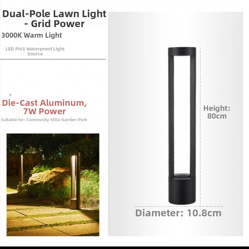 Vodotesná vonkajšia záhradná lampa s káblovým napájaním, ultra jasné zemné svetlo pre dvor a záhradu, ovládané svetlom