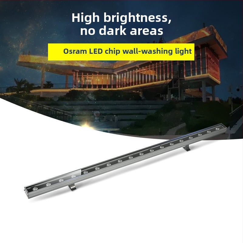 LED φως τύπου wall washer για προσόψεις, εξωτερικό ανθεκτικό στο νερό και εσωτερικός γραμμικός προβολέας, 24V, dimmable, δέσμη 120°, IP65, 24 LED, 3000 lm, 2500–6500K, CRI 85
