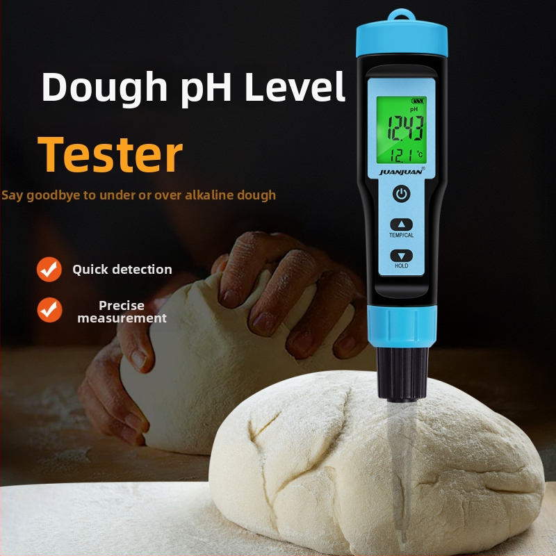 Prenosný digitálny pH meter na cesto, jogurt a syr, detektor kyslosti potravín a tester pH pokožky