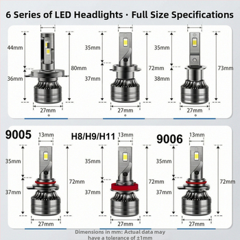 Shu Xingda LED prednje svjetlo automobila H7/H4/9005/9006/9012/H11, 6000K, 70W, 5000LM, Blade stil reflektor