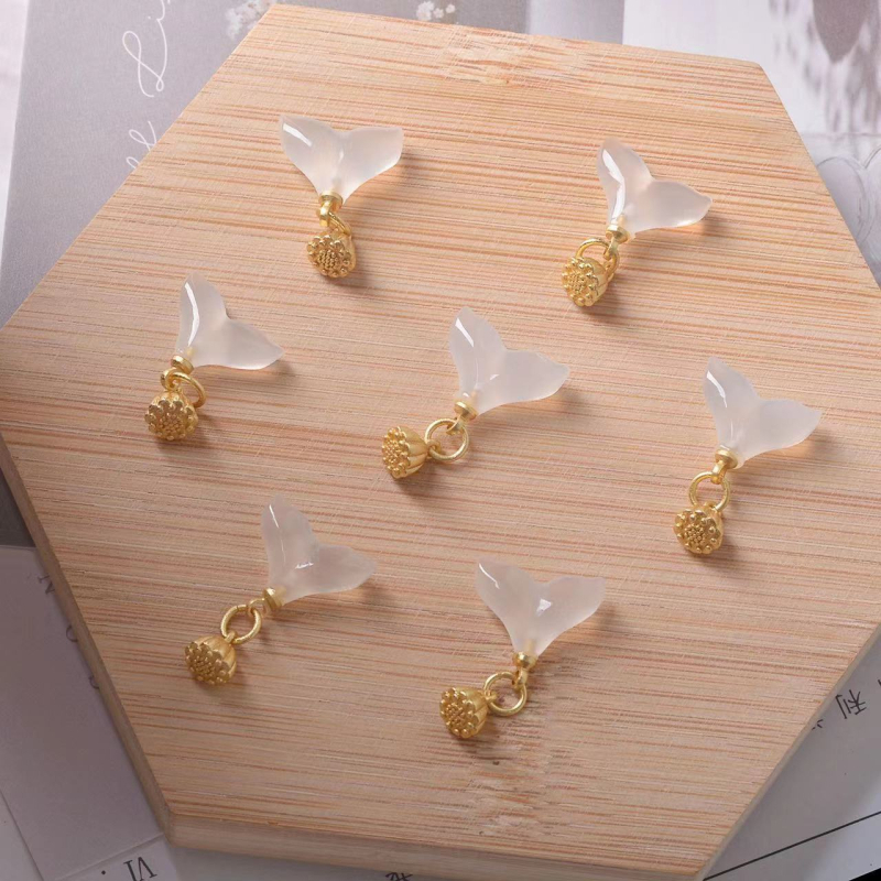 Természetes achalcedon, kis csepp alakú gyöngyök, palotás stílusú DIY ékszer-kiegészítők, jeges lychee jelly mintázat, jade ékszerek