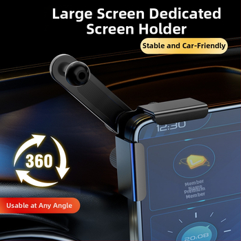 Držač za telefon u automobilu za navigaciju, 360° prilagodljiva, univerzalan za ravne i zakrivljene zaslone