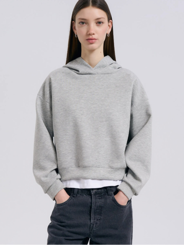 Női sötét gothikus Harajuku crop kapucnis pulóver, laza szabás, hosszú ujjú
