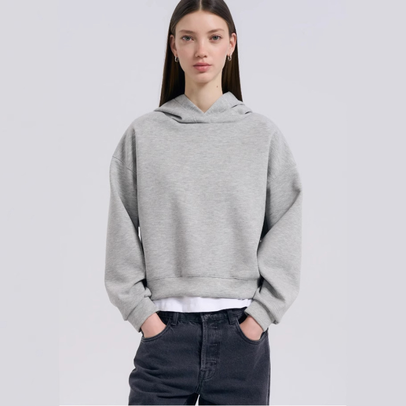 Női sötét gothikus Harajuku crop kapucnis pulóver, laza szabás, hosszú ujjú
