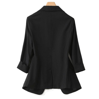 Női Ice Silk blézer, divatos plusz méret, 2025 tavasz–nyár, karcsú szabás, derekat kiemelő, vékony, rövid fazon