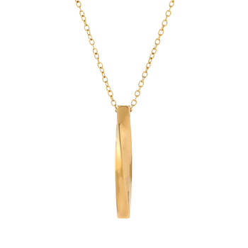 Aranyszínű minimalist titanium acél nyaklánc nőknek geometriai medállal, könnyed, elegáns mindennapi viselethez