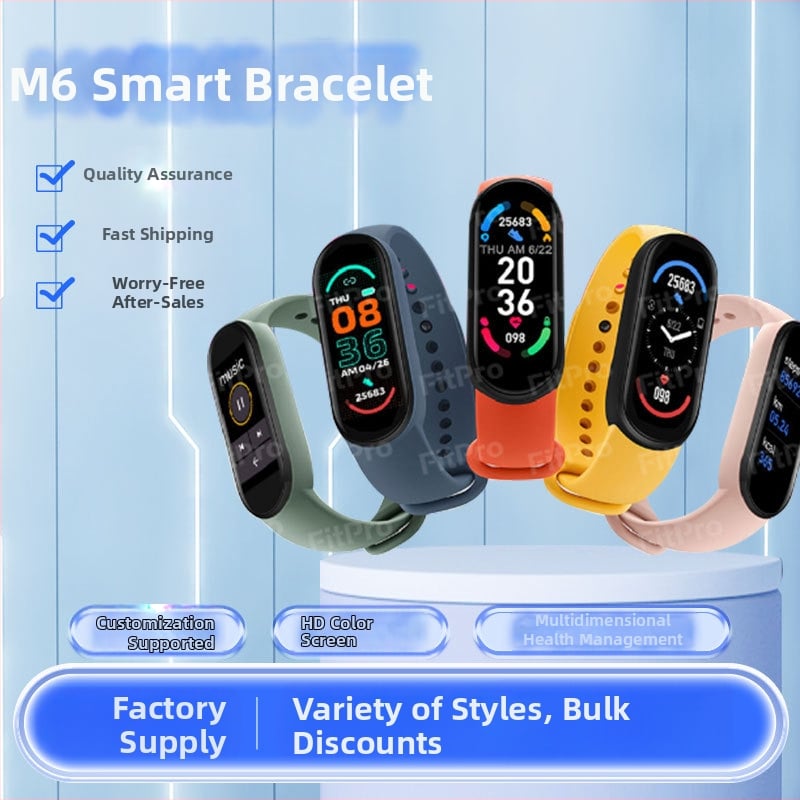 M6 Smart βραχιόλι με μαγνητικό αθλητικό βηματομετρητή, Bluetooth, ειδοποιήσεις πληροφορίας, πολυλειτουργικό αθλητικό βραχιόλι