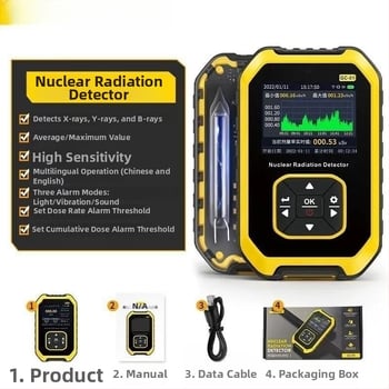 GC-01 Πολυλειτουργικός ανιχνευτής ιονίζουσας ακτινοβολίας για γάμμα, ακτίνες Χ και β-ακτινοβολία — μέτρηση πυρηνικών αποβλήτων και δοκιμή μόλυνσης από διαρροή με Geiger μετρητής