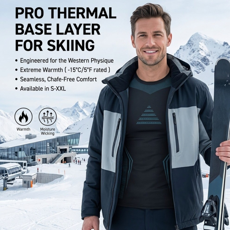 Set termic din fleece pentru bărbați, toamnă‑iarna, elastic, uscare rapidă, strat de bază pentru fitness – tricou cu mânecă lungă și pantaloni