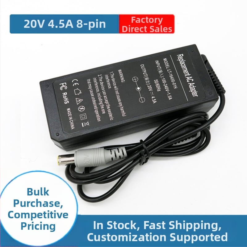 Laptop töltő 20V 4.5A 8-pontos csatlakozóval E40