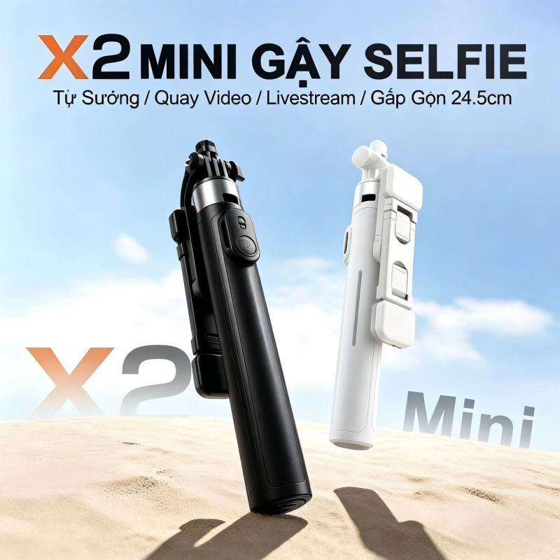 Selfie stick μήκους 1,33 m με Bluetooth ενσωματωμένο τρίποδο X2, τηλεσκοπικός φορητός στήριγμα για κινητό με φωτισμό