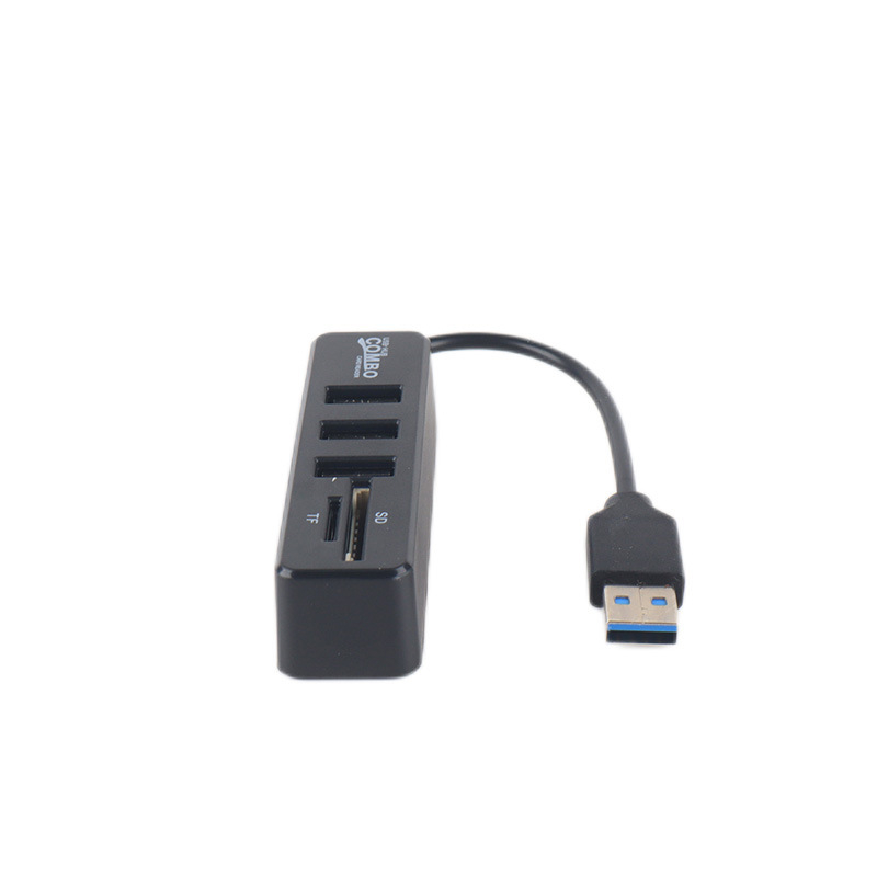 USB 2.0 hub s čitačem kartica TF/SD, proširenje za laptop