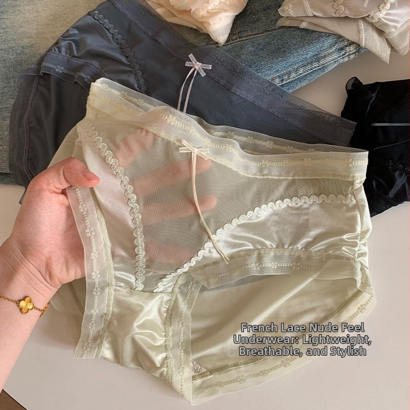 Női csipkés alsónemű, ice silk anyag, 2025-ös modell