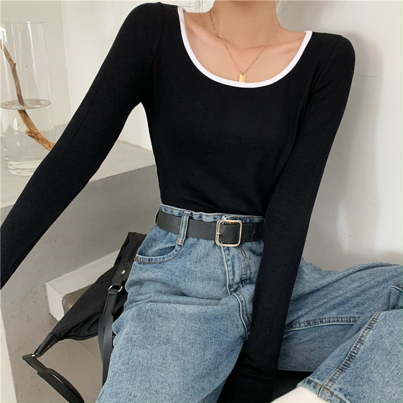 2025 karcsú szabású hosszú ujjú női base layer crop felső, kerek nyakú