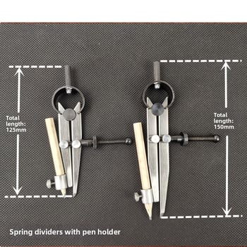 Θήκη για στυλό και σετ με επίπεδα πόδια: marking gauge, scriber, spacing gauge, compass, dividing gauge