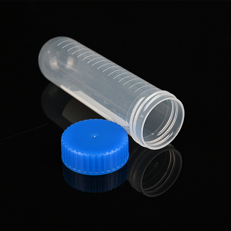 50 ml διαφανές σωληνάκι φυγοκέντρησης με βιδωτό καπάκι, βαθμονομημένο, μιας χρήσης; 50 τεμάχια ανά πακέτο, 24 πακέτα ανά κουτί