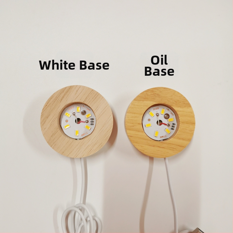 Okrúhla krištáľová guľová základňa na lampu z masívneho dreva na aromaterapiu, ako dekorácia na stôl a nočné svetlo – moderná minimalistická dekorácia do spálne.