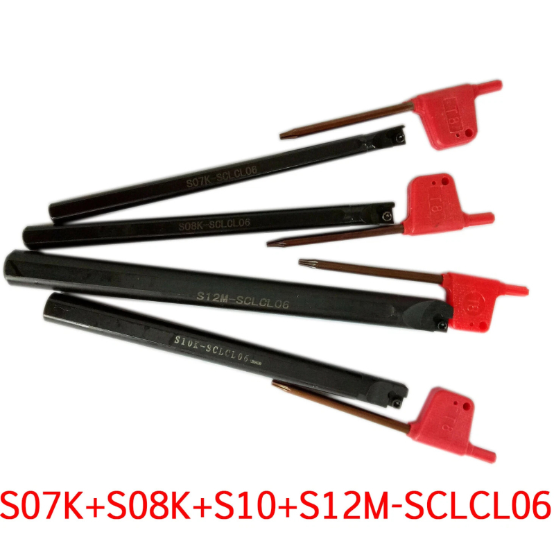 S07K/S08K/S10K/S12M-SCLCR06 CNC szerszám tartó 10 CCMT 060204 betéttel