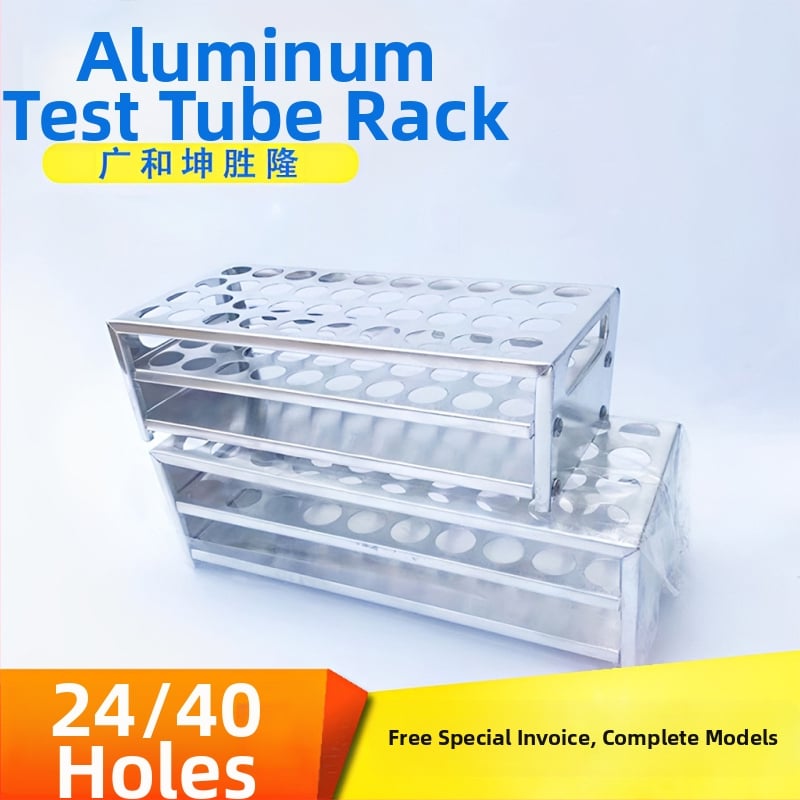 40 lyukú alumínium kísérleti tubusállvány, laboratóriumi oktatáshoz