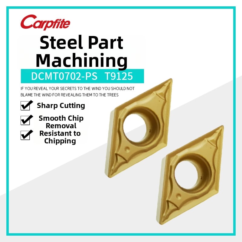 DCMT070204-PS 9125 CNC διαμαντικό ένθετο τόρνου για σκληρό χάλυβα