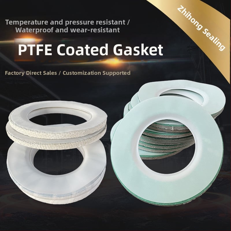 PTFE σφραγιστική φλαντζών για υψηλή πίεση, PTFE επικάλυψη σε καουτσούκ-αμίαντο