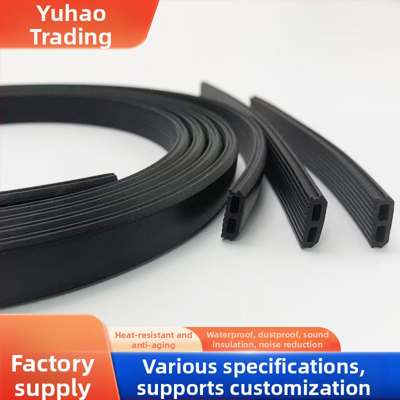 Elastomérový tesniaci pás s drážkou v tvare lotosového listu, prachotesný, TPE/EPDM, vodeodolný, vysoká elasticita, pevné tesnenie