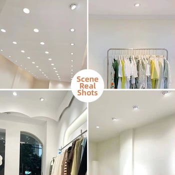 NVC Lighting Προβολέας LED με μακρύ σωληνάκι σε σχήμα ελέφαντα, εντοιχισμένος οροφής, υψηλό CRI, φόντο τοίχου καταστήματος ρούχων