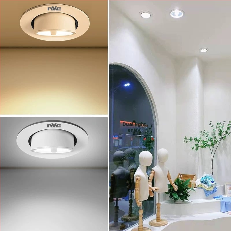 NVC Lighting Προβολέας LED με μακρύ σωληνάκι σε σχήμα ελέφαντα, εντοιχισμένος οροφής, υψηλό CRI, φόντο τοίχου καταστήματος ρούχων