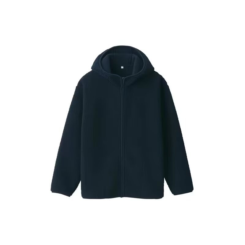 Női hosszú fleece kapucnis kabát, lazán szabott, meleg őszre és téli szezonra