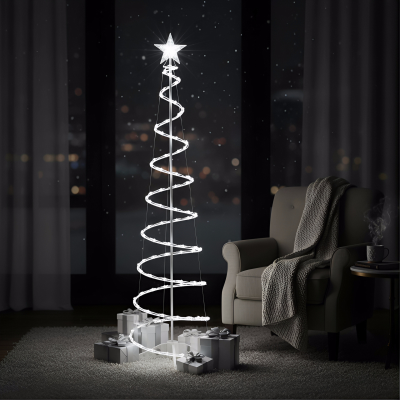 DIY διακοσμητικά φώτα δέντρου, πολύχρωμα LED καλώδια, UL πιστοποιημένα φώτα για εσωτερικούς και εξωτερικούς χώρους, χριστουγεννιάτικα φώτα, φώτα σε σχήμα αστέρα, διακοσμητικά καλώδια φώτων για δέντρο, εορταστικός φωτισμός