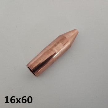 Ellenállásos hegesztéshez való elektróda fej, króm-zirkónium rézötvözetből, méretek 16×60, 16×23, 13×20, hegyes, kerek és R-típusú fej