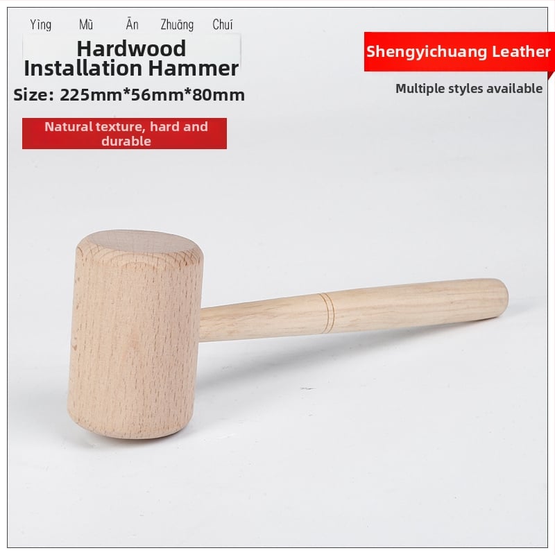 Ξύλινο σφυρί από beech για δέρματα - χειροποίητο DIY