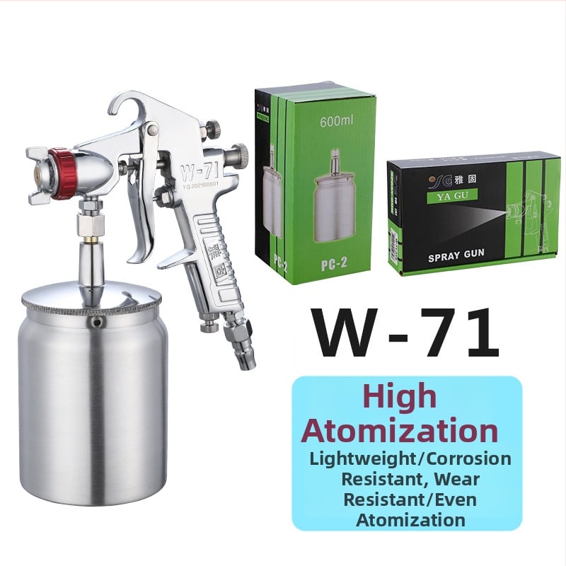 W71 ψεκαστήρας με υψηλή ατμοποίηση, διπλό δοχείο (άνω-κάτω), για τελικές επιστρώσεις αυτοκινήτων και επίπλων
